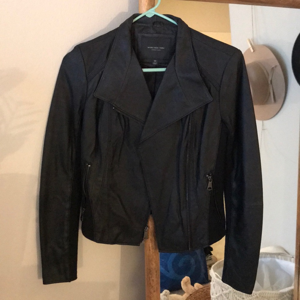 Marc New York Leather Jacket / Size XS / Black